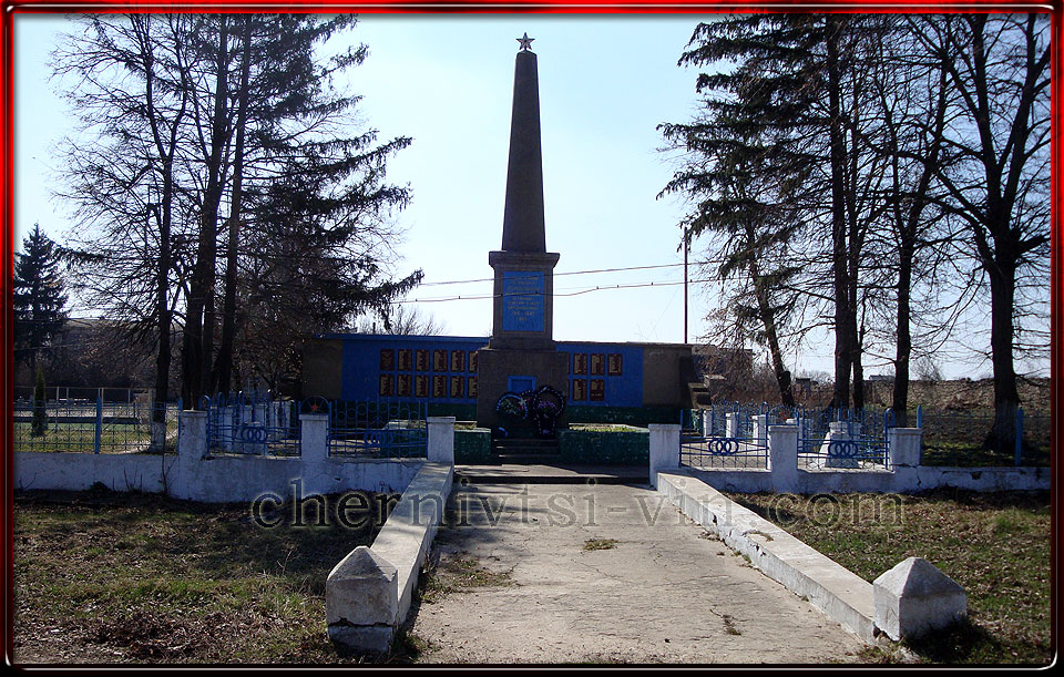 Пам'ятник загиблим воїнам в селі Борівка Чернівецького району